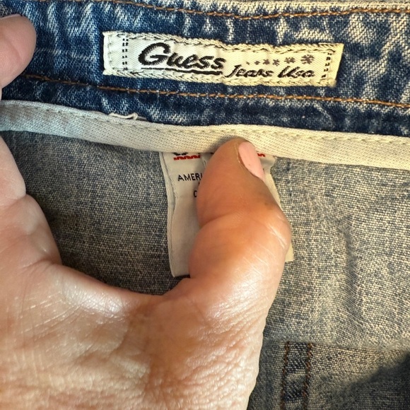 GUESS!! Denim Button-Front Jean Skirt 27 VINTAGE - Picture 5 of 8